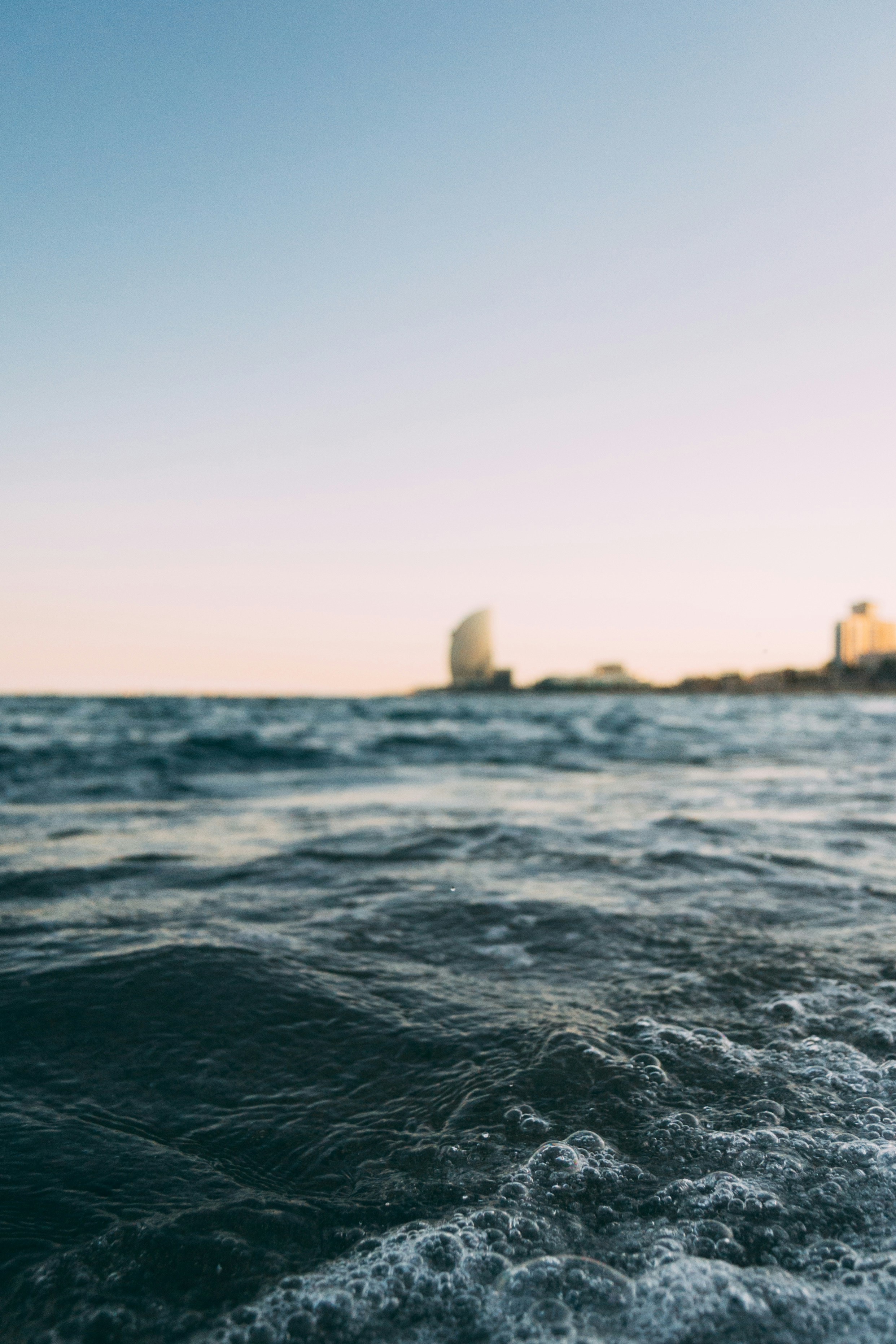 Barcelona skyline from a private boat at Port Olímpic — Nautiq nautical experiences